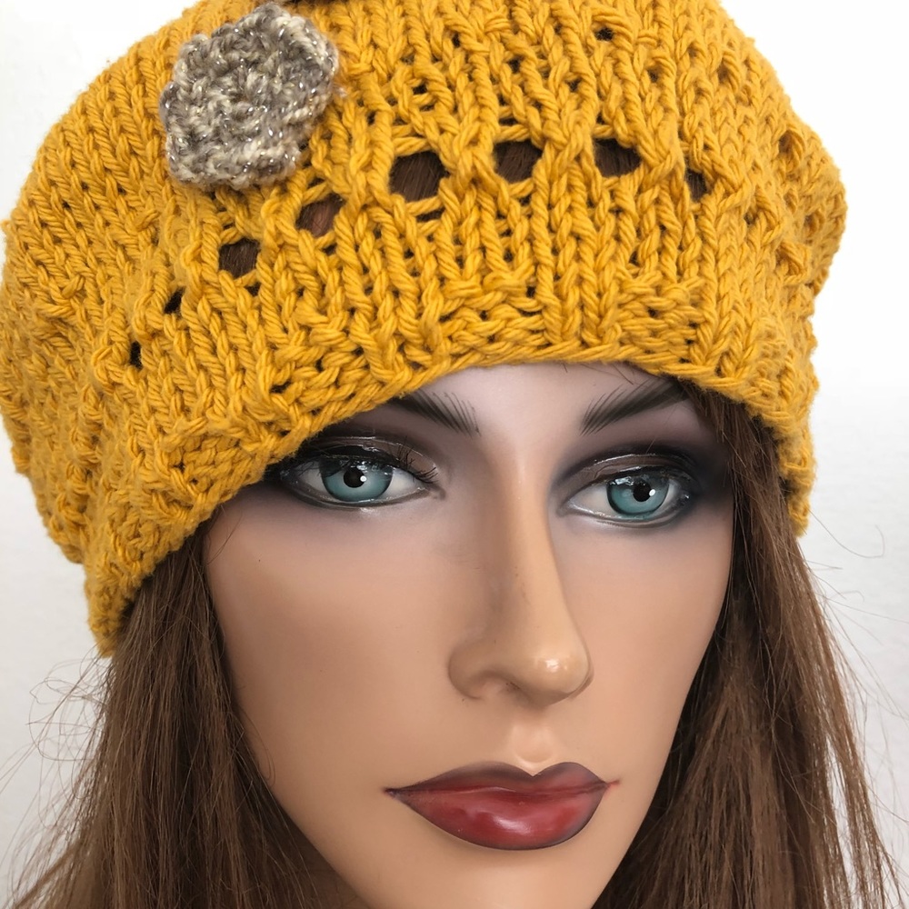 Hand Knits 2 Love Cotton Slouch Hat Spring Summer